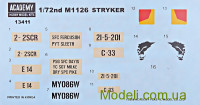 Academy 13411 Збірна модель 1:72 Наземний транспорт, серія 9 "БТР M1126 Stryker"