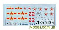 AMODEL 7243 Масштабна модель літака: МіГ-9Л