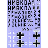 Authentic Decals 4840 Декалі для літака WWII Luftwaffe Bf.110D 