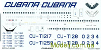 Декаль для літака Іл-62М "Cubana"