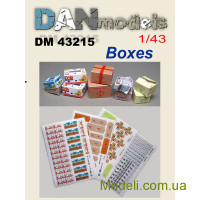 Матеріал для діорам з паперу: картонні коробки в асортименті. Набір 1.