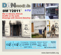 Аксесуари для діорами. Графіті на стінах. малюнки з генералом Залужним. (Війна в Україні 2022-2023)