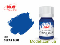 Акрилова фарба ICM, напівпрозора синя