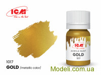 Акрилова фарба ICM, золота металік