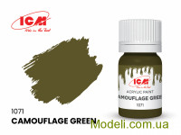 Акрилова фарба ICM, камуфляжний зелений