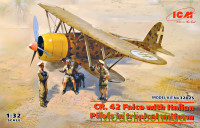 Винищувач CR. 42 Falco з італійськими пілотами в тропічній уніформі