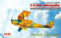 DH. 82A Tiger Moth з бомбами (британський навчально-тренувальний літак часів Другої світової війни)