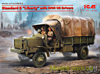 Американська вантажівка Першої світової війни Стандарт Б "Ліберті" з водіями США