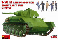 T-70M Soviet light tank, late with crew