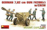 Німецька гармата 76,2mm FK288r з розрахунком