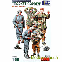 Військова операція "Market Garden". Нідерланди 1944 рік, з додатковими деталями (4 голови фігур зі смоли)