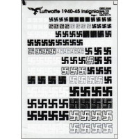 PRS011-72 Luftwaffe insignia 1940-45, Part 1, 1/72-1/48, dry