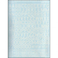 PRS32-001 USAF modern stencil letters & numbers, white color
