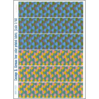 Lozenge B. German four color printed fabric