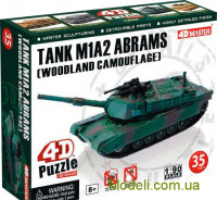 4D Master 26325 4D-пазл "Танк M1A2 Abrams (Woodland camooflage)"