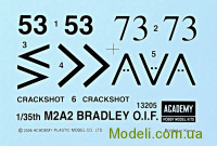 Academy 13205 Сборная модель боевой машины пехоты Bradley O.I.F. M2A2