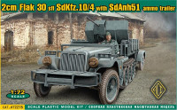 Самоходная установка 2cm Flak 30 sfl SdKfz.10/4 with SdAnh51 ammo trailer