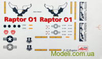 Aero Plast 219 Сборная модель 1:72 Истребитель Lockheed F-22 "Raptor"