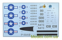 AMODEL 72145 Сборная модель самолета: Bell P-59A/B