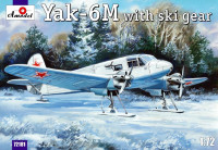 Бомбардировщик Як-6M с лыжным шасси
