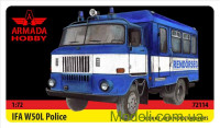 Armada Hobby 72114 Смоляная модель полицейского грузовго автомобиля IFA W50L