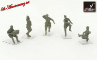 "Танцы на привале"  советские солдаты, ВОВ  (5 фигур)