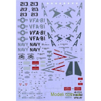 Authentic Decals 4837 Декаль для самолета F/A-18E Super Hornet VFA-81 "Sunliners" 
