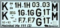 Begemot 72007 Heinkel He-111 decal (part 1)