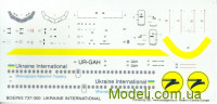 Декаль для самолета Boeing 737-300 Ukraine International Airlines