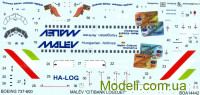 Декаль для самолета Boeing 737-600 "Malev Citibank"