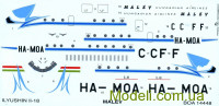 Декаль для самолета Ил-18 "Malev"