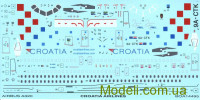 Декаль для самолета Airbus A320, Croatia Airlines