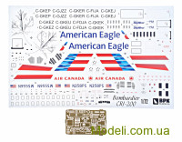 Big Planes kits 7208 Сборная модель самолета Bombardier CRJ 200 American Eagle