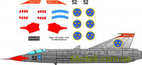 Декаль для моделі літака Saab J-35 Draken