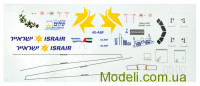 Декаль для самолета Эйрбас А320 ISRAIR + маска для модели