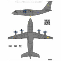 Декаль для самолета Антонов Ан-70 Вооруженные Силы Украины
