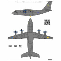 Декаль для літака Антонов Ан-70 Збройні Сили України