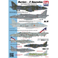 Декаль: Самолеты Харриер одно&двухместные II генерации (4 варианта)