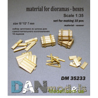 Материал для диорам: набор для изготовления 10 деревянных ящиков