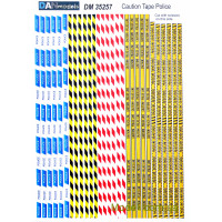 Материал для диорам из бумаги: полицейская лента, лента с надписью "опасно", пожарная лента