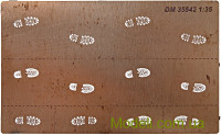 DAN models 35542 Фототравление: Трафарет для нанесения следов от сапог, 2 вида