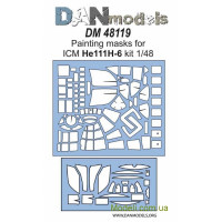 Маска для модели самолета He 111H-6 (ICM)