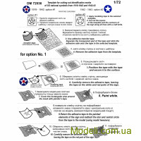 DAN models 72536 Шаблон маски с национальными опознавательными знаками ВВС США (1919-42 and 1942-43)