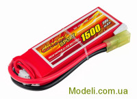 Аккумулятор Dinogy Li-Pol 1500mAh 7.4V 2S 30C 14x30x90мм Mini Tamiya