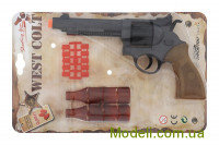 Пистолет EDISON West Colt 28см 8-зарядный с мишенью и пульками