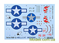 EDUARD 07414 Сборная модель самотета F6F-3 “Hellcat”, модель выходного дня