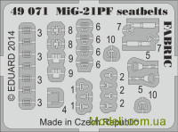 Фототравление 1/48 МиГ-21ПФ ремни безопасности (Eduard)