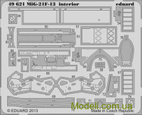 EDUARD 49621 Набор фототравление 1/48 МиГ-21Ф-13 S.A. (Trumpeter)