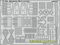 Фототравлення 1/72 Blenheim Mk.I екстер'єр (Airfix)