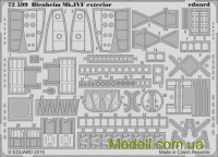 Фототравление 1/72 Blenheim Mk.IVF, экстерьер (Airfix)